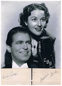 Wee Bonnie Baker Orrin Tucker "Oh Johnny, Oh Johnny,Oh!" RARE Signed album pages - Picture 1 of 5