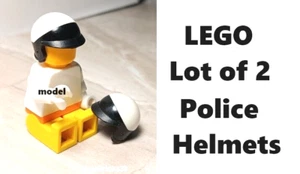 LEGO Police Helmet Black White Motorcycle Cop CHP CHIPS City Protectors Hero - Picture 1 of 1