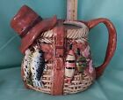Vintage 3-D Creel Pitcher Fly-Fishing Basket Watering Can Pitcher