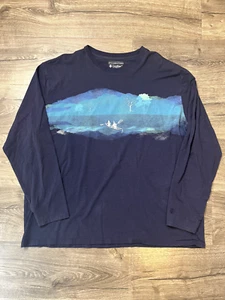 Coolibar Shirt Mens XXL Blue UPF 50 UV Protection Graphic Tee Long Sleeve - Picture 1 of 14