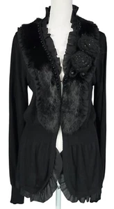 GABY & EDEN STRICK KANINCHENFELL PULLOVER VINTAGE WHIMSIGOTH VAMP PIN UP GOTH SKURRIL - Bild 1 von 13