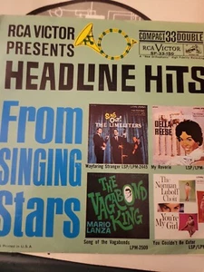 Headline Hits VG+ Original Press RCA Victor 45RPM EP Record & Pic Sleeve 1962 - Picture 1 of 2