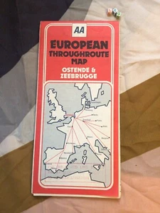 Retro Vintage AA Map Of Ostende And Zeebrugge - Picture 1 of 3
