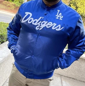 Mitchell & Ness Los Angeles Dodgers MLB Special Script Satin Jacket Medium Rare - Picture 1 of 4