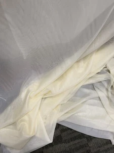 Sheer Polyester Drapery Fabric Voile 118" Wide Wedding - Yellow Sold By Yard - Picture 1 of 5