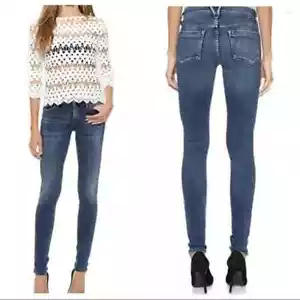 GOLDSIGN Lure skinny jeans high waisted stretchy denim Size 27 - Picture 1 of 10