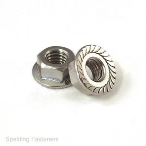 UNF & UNC IMPERIAL SERRATED FLANGE NUTS TO FIT BOLTS & SCREWS - Picture 1 of 1