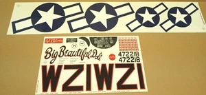 Top Flite P-51D Mustang Gold Edition RC Model Airplane Kit Decals / Stickers - Picture 1 of 8