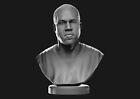 KANYE WEST 3D printed bust statue, famous modern creative genius and critical vo
