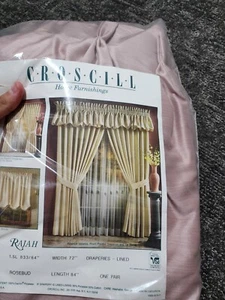 Cortinas Crosscill Vintage Rosebud Blusa Cenefa Pellizco Plisado Rosa 72x84 Pulgadas - Imagen 1 de 6