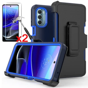For Motorola Moto G Stylus 5G 2021/2022 Case Cover With Belt Clip+Tempered Glass - Picture 1 of 42