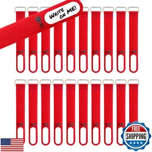 Wrap-It Storage Cinch-Straps, 5" 20 Pack (Red), Features Metal Buckle and Wri - Photo 1/5