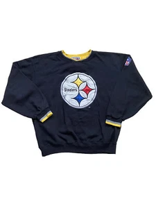 Starter Pro Line Black Vintage NFL Pittsburgh Steelers Crew Neck Sweater Medium - Picture 1 of 7