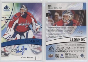 2020-21 Upper Deck SP Game Used Legends Blue Auto Olaf Kolzig #106 Auto