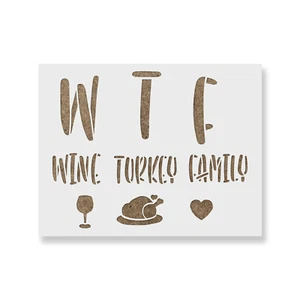 WTF Thanksgiving Stencil - Durable & Reusable Mylar Stencils - Picture 1 of 5