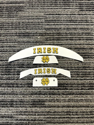 Notre Dame Fighting Irish Football Helmet Riddle Flex, Or Schutt F7 3D Bumpers Cover