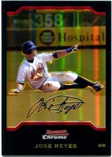 JOSE REYES 2004 Bowman Chrome GOLD REFRACTOR N.Y. Mets /50