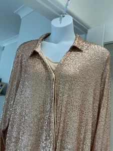 Ladies Bonmarche 22 Sequin blouse & cami BNWT - Picture 1 of 10