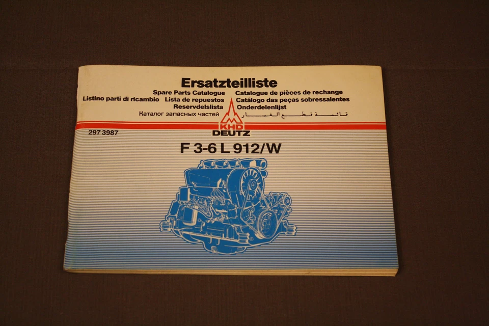 DEUTZ F3-6L 912/W Spare Parts Catalog Book Manual - Image 1 of 1