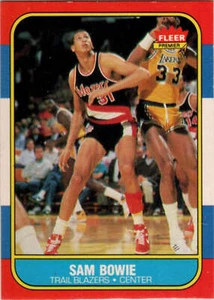 1986-87 Fleer Basketball #13 Sam Bowie Base Rookie Card - Picture 1 of 2
