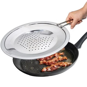 Splatter Screen for Frying Pan, 8 Inch Stainless Steel Grease Splatter Guard - Picture 1 of 6