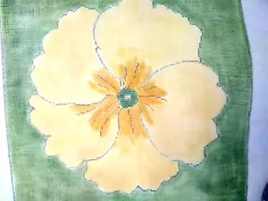 Hand painted flower. One only will not be repeated. Use own wool. - Picture 1 of 5