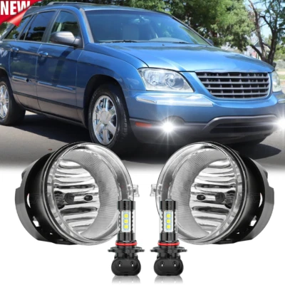 For Chrysler Town & Country 2005-2008 Clear Lens Pair Bumper Fog Lights Lamps - Image 1 of 4