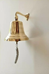 Vintage 1912 Titanic Brass Ship Bell Nautical Marine Decor Hanging Door Bell - Picture 1 of 8