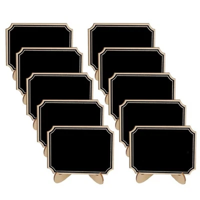 10 Pieces Mini Rectangle Blackboard Chalk Board with Stand - Image 1 of 4