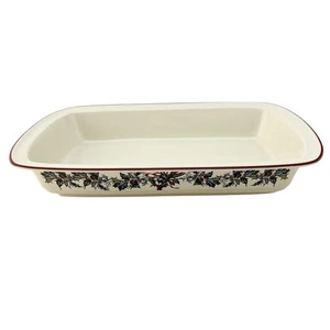 Lenox China WINTER GREETINGS Casserole Baker BAKEWARE Microwave / Oven Safe USA - Picture 1 of 6