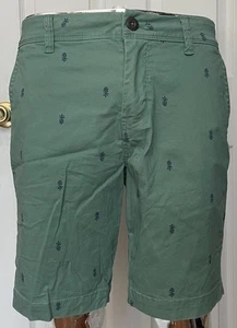 Aeropostale Chino Shorts Light Green w/ Pineapple Print Men's 30" - Picture 1 of 15