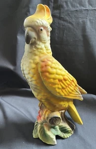 Vintage Cockatiel Bird Planter Pocket Ceramic Porcelain Made In Japan - Picture 1 of 9