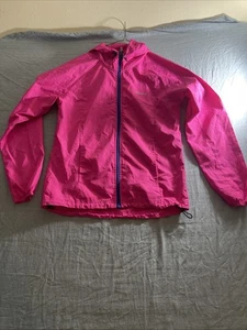 Aasics Pink Hooded Running Windbreaker Jacket • Small - Picture 1 of 8