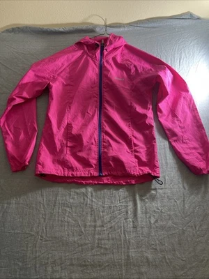 Aasics Pink Hooded Running Windbreaker Jacket • Small - Image 1 of 4