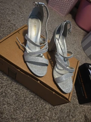 Women's Formal 2 Inch Silver Heels - Image 1 of 3