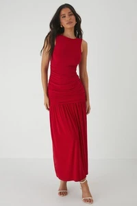 Misspap Red Maxi Dress Womens Going Out Dresses - Picture 1 of 5