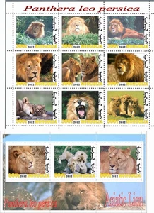 Stamp blocks complete Asian Lion 2012 Fauna Mongolia issue - Picture 1 of 1