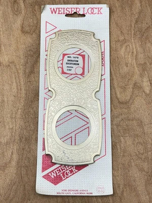 NOS Weiser Lock Company No. 1678 Sheraton Escutcheon Bright Brass Vintage Calif. - Image 1 of 3