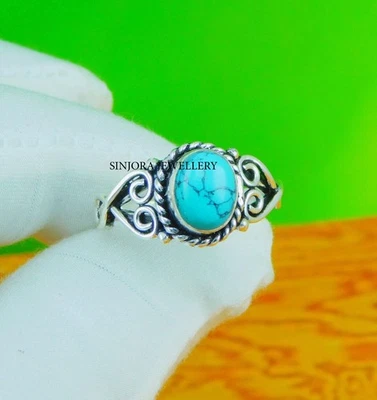 Anello regalo fatto a mano in argento sterling 925 con pietra preziosa... - Immagine 1 di 4