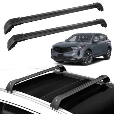 Barras transversales para portaequipajes de techo para rieles de aluminio bloqueables Acura RDX 2019-2023 Foto 1 de 4