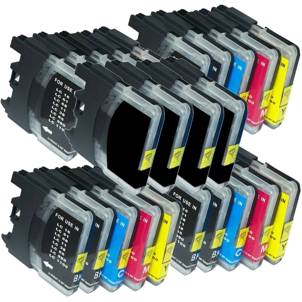 24 Pk Ink Set For Brother LC61 LC-61 MFC-250C MFC-295CN MFC-385CW MFC-490CW - Image 1 of 1