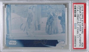 2016 Topps Star Wars: The Force Awakens Series 2 Printing Plate Cyan 1/1 #28 w3d
