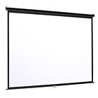 60-120 in Manual Pull Down Projector Screen 4:3 Wall Mounted Cinema Office Home