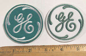 Lot Of 2 General Electric Patch GE Logo Advertising Green White