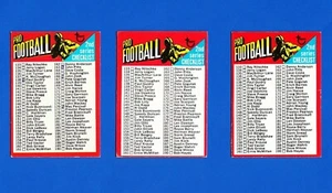 1971 Topps #106 lista de verificación en muy buen estado lote de 3 tarjetas segunda serie fútbol de colección 2 sin marcar - Imagen 1 de 10