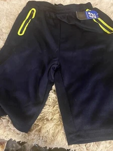 NWT Boys Athletic Shorts Blue and green 14/16 - Picture 1 of 2