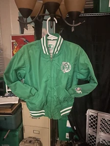 Vintage Starter Youth Size 6 Boston Celtic’s Zip Up Bomber Jacket (NBA 87-88) - Picture 1 of 9