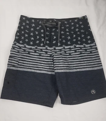 Bañador para hombre Ocean Current 34 negro estrellas rayas bandera Foto 1 de 4