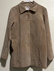 Bagatelle womens leather jacket brown/taupe/beige size 12 - Picture 1 of 5