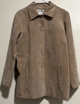 Bagatelle womens leather jacket brown/taupe/beige size 12 - Image 1 of 4